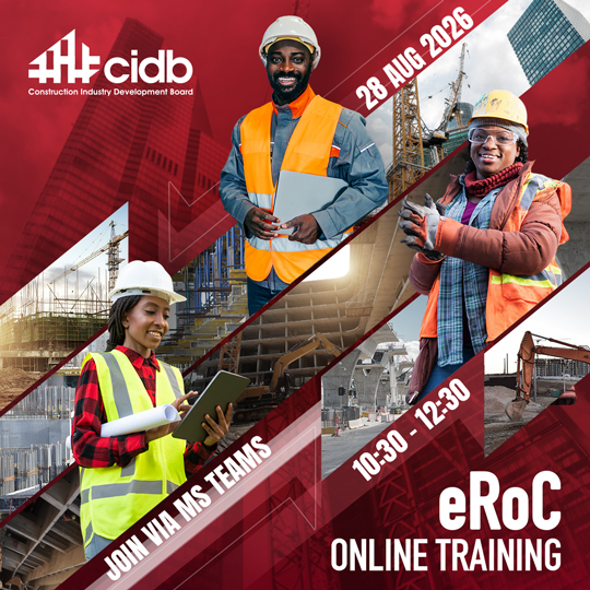eRoC Online Training: CIDB construction professionals on 28 Aug 2026